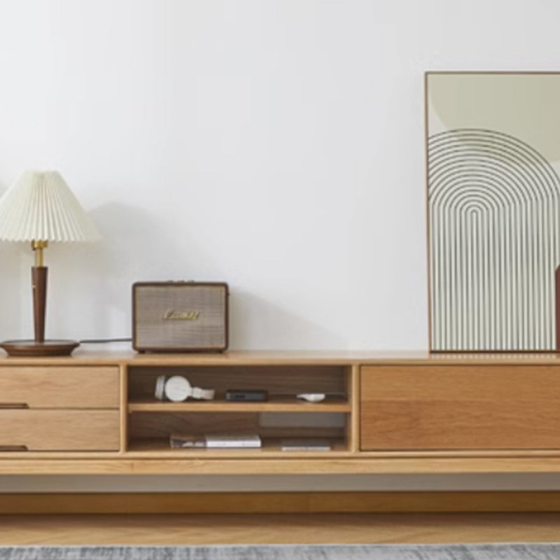 Meuble télé en bois massif, 94.48"
