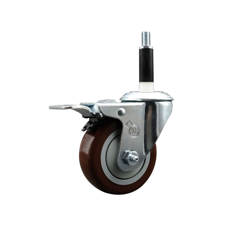 Poly pivotant 7/8 pouces extensible roulette frein à verrouillage total SCC