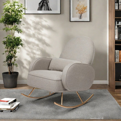 Ergonomic pine rocking chair