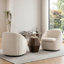 Fauteuil d'appoint moderne pivotant en tonneau avec tissu chenille-1771987788