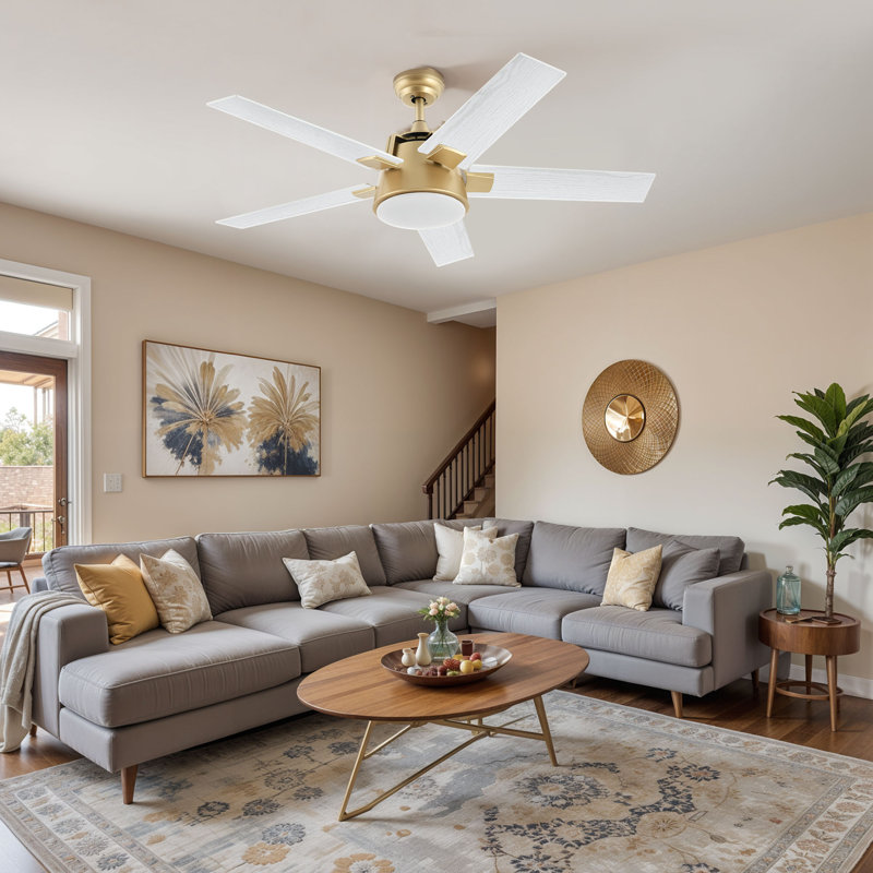 Ventilateur de plafond avec lumières DEL Rahaf