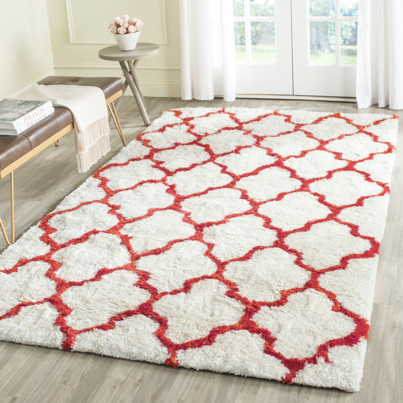 Kalama Barcelona Shag Hand Tufted Performance Geometric Rug, Rectangle 8' x 10'