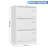 40''H Metal Vertical File Storage Cabinet For Office And Home With Lock And 3 Drawers-1999794780