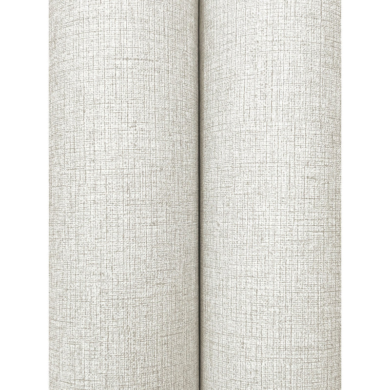Papier peint chiné lin blanc cassé, Gris