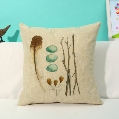 Nature Love Linen Reversible Throw Pillow
