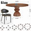 Ensemble de table de salle à manger en bois massif 5 pièces / 7 pièces pour 4/6/8-132200903-132200906-132200907