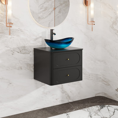 Meuble-lavabo simple mural 24 po avec lavabo vasque, robinet