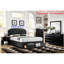 Lit simple moderne avec rangement et tête de lit en jute gris anthracite-1138103610