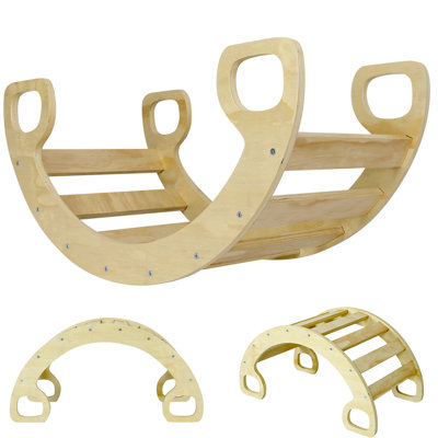 3-en-1 MONTESSORITODDLERS Arch Climber (bois naturel)