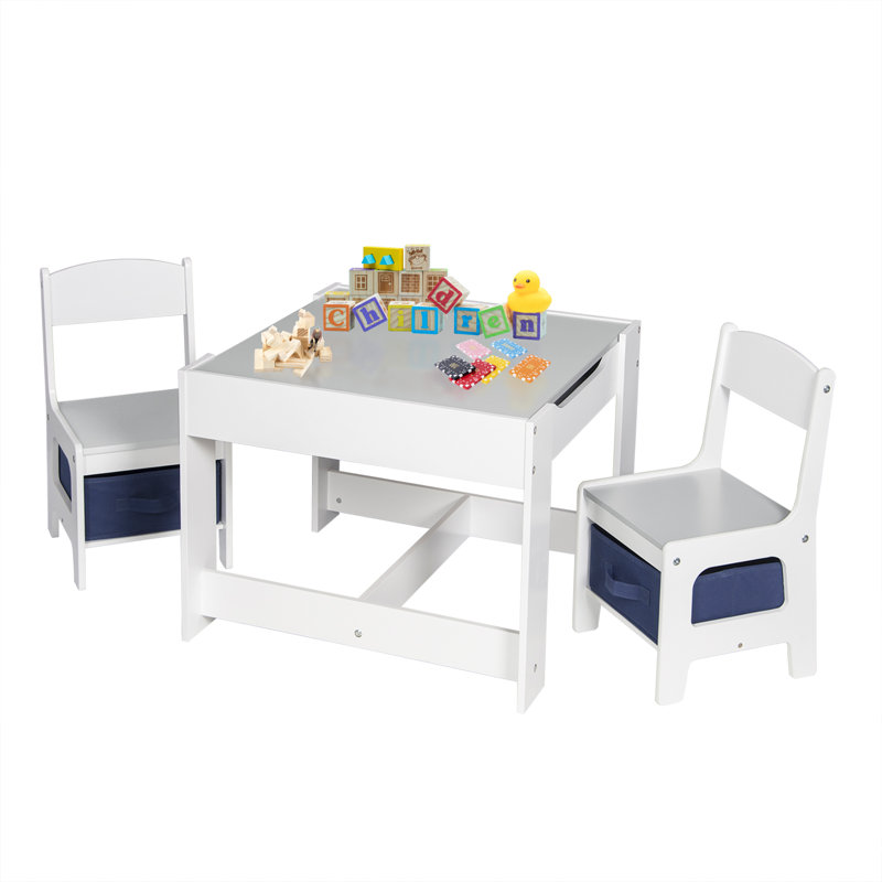 Zula Kids 3 Piece Square and Chair Set