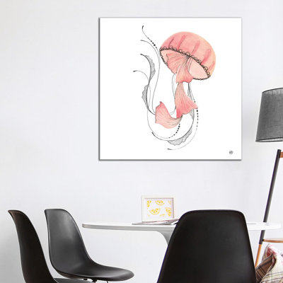 Pink Jellyfish by CreatingTaryn - Wrapped Canvas Painting