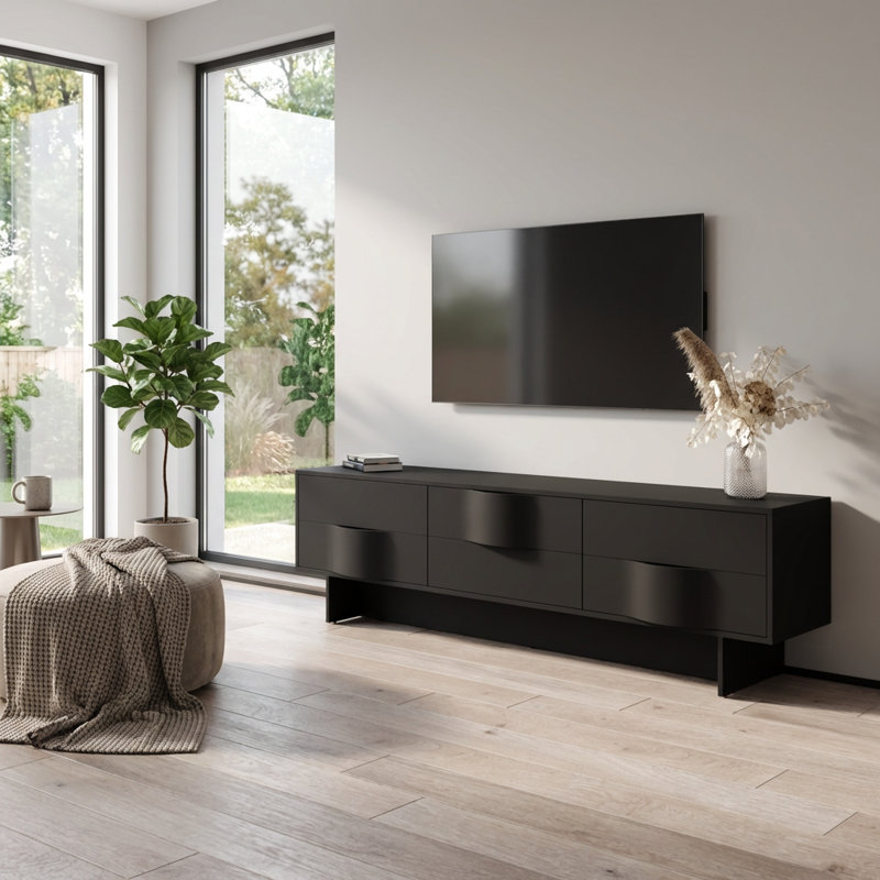 Meuble télé Wave, Noir