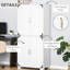 Armoire autoportante blanche avec garde-manger et rangement à 4 portes, industrielle pour la cuisine, la chambre à coucher, le salon, l'espace de rangement du vestibule, la pièce
