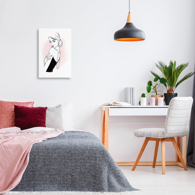 Art mural sur toile Diamond Jewell Girl par Martina Pavlova, H 24 po x l 16 po