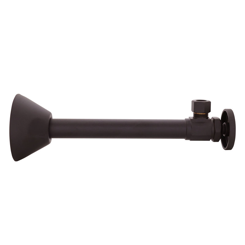 Soupape d'arrêt à poignée ronde à angle, sueur en cuivre 1/2 po x sortie de compression de 3/8 po de diamètre extérieur