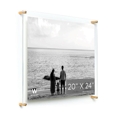 Clear UV-Grade Acrylic Modern Floating Picture Frame