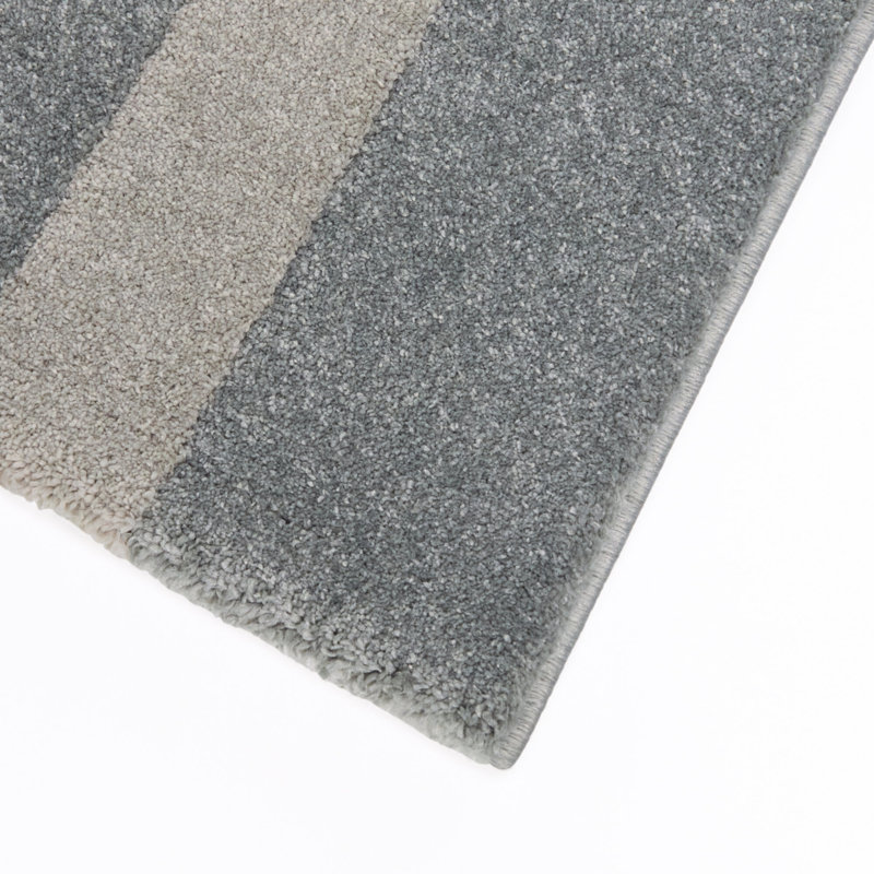 Tapis Damiaens bleu à motif scandinave, Bleu, 5 pi 3 po x 7 pi