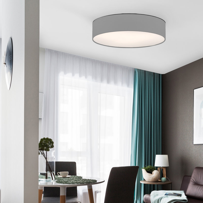 Parvin Flush Mount, Grey, 13cm H x 59 cm W x 13cm D