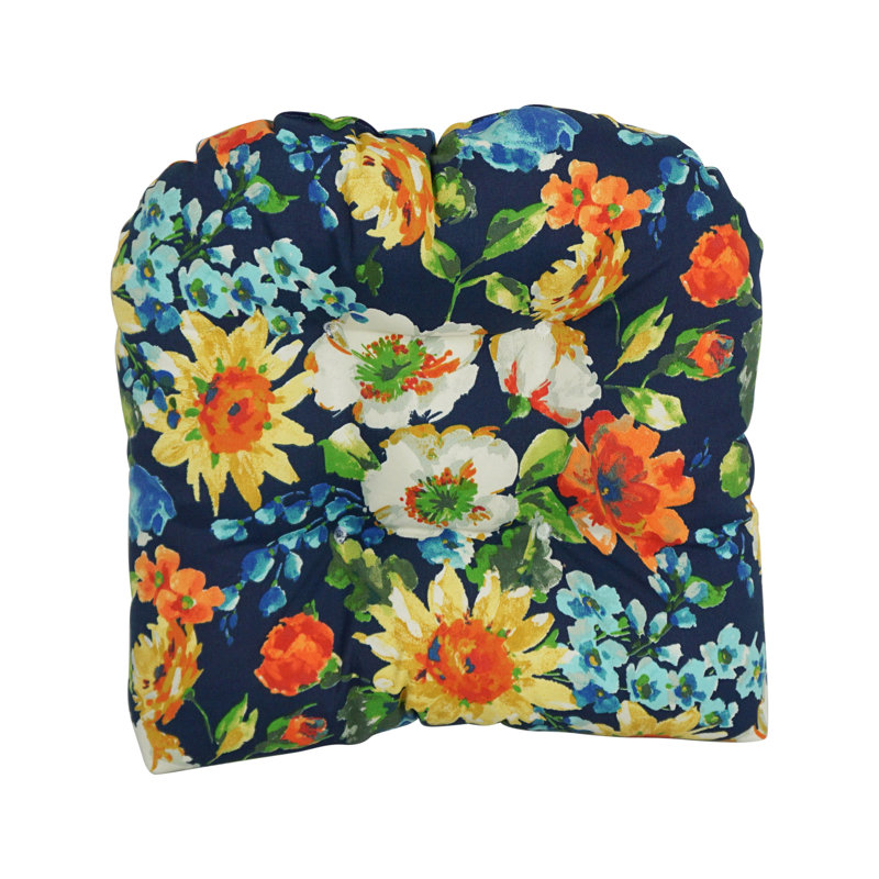 Outdoor 5'' Dining Chair Seat Cushion, Navy