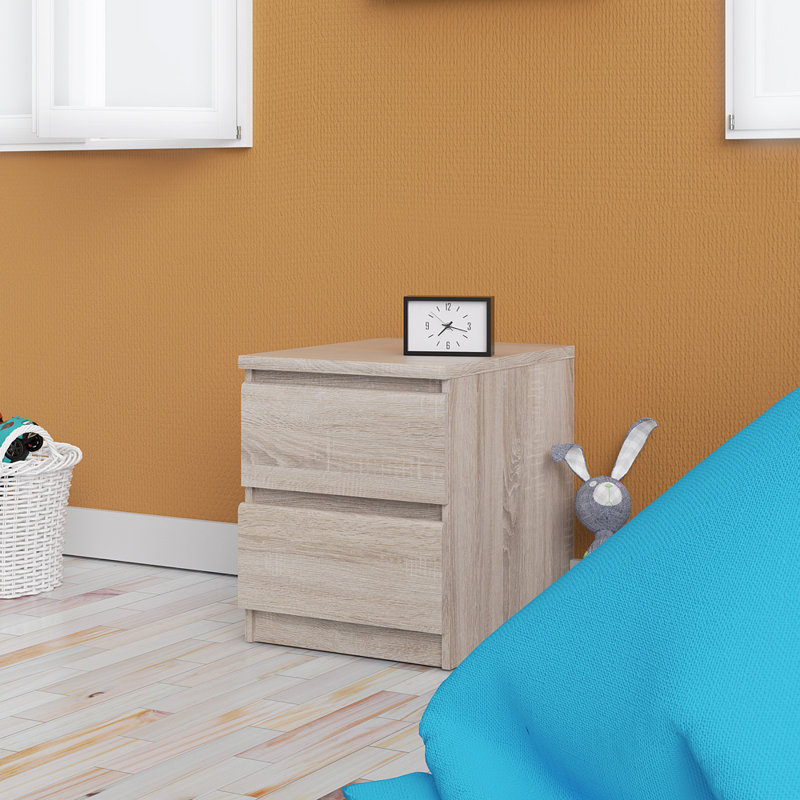 Janean 40.2cm W Bedside Table, Truffle