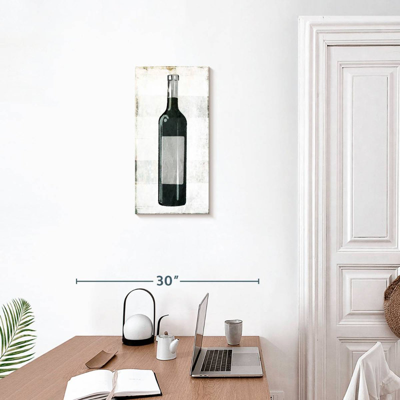 Bouteille de vin, H 24 po x l 12 po
