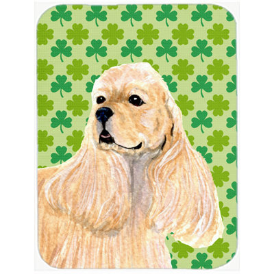 Shamrock Lucky Irish Wood Glass Cutting Board