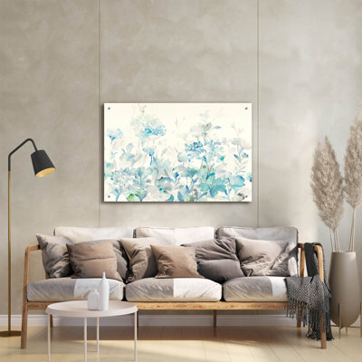 «Translucent Garden Blue» par Danhui Nai, art mural en verre acrylique
