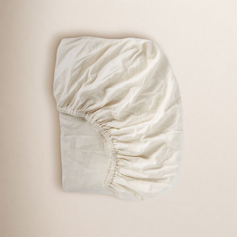 Cloud Soft Organic Sateen 100% Cotton Sateen Fitted Sheet, King Fitted Sheet, Undyed