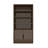 Rivington 79" H x 40.2" W Modern 4-Shelf Bookcase Cabinet in Walnut-116164056