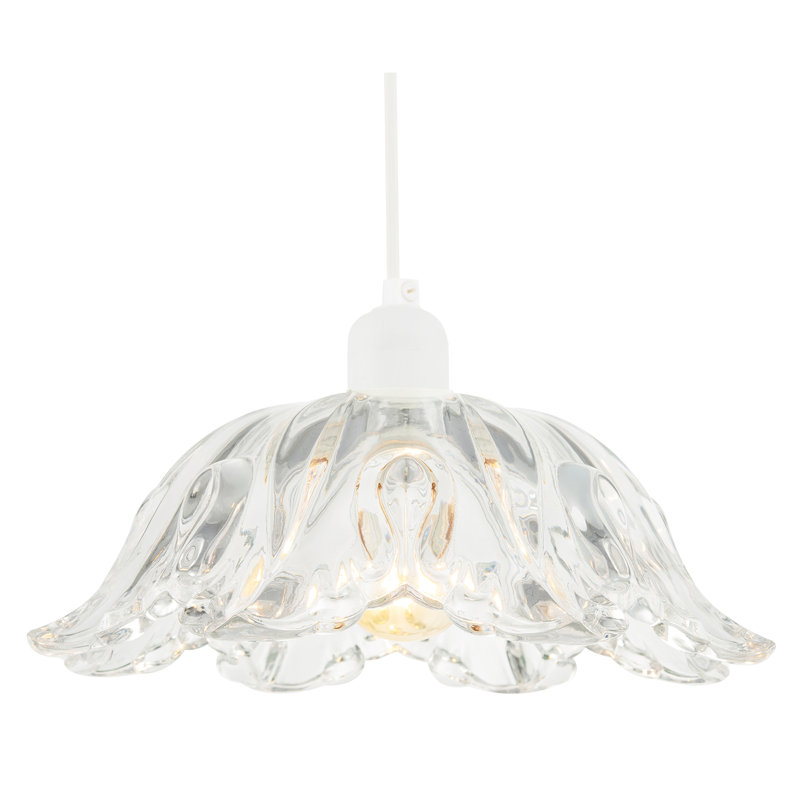 10cm H Glass Round Lamp Shade ( Slip-On ), Clear
