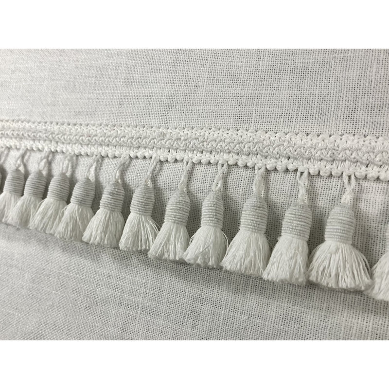 Garniture de frange blanche en fausse soie gland 3 po