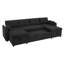 Canapé-lit modulaire moderne en forme de U avec canapé-lit de 107 po avec amplement d'espace de rangement et ports USB pour le salon-582971661