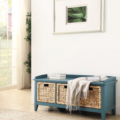 Banc sarcelle avec 3 tiroirs pour la chambre à coucher - et style moderne dans 3 rangements élégants