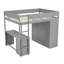 Lit mezzanine gris avec placards, 2 bureaux et armoire - Concept de gestion de l'espace Utilisation du bois Caractéristique du produit Innovation-1194426962-1194426964