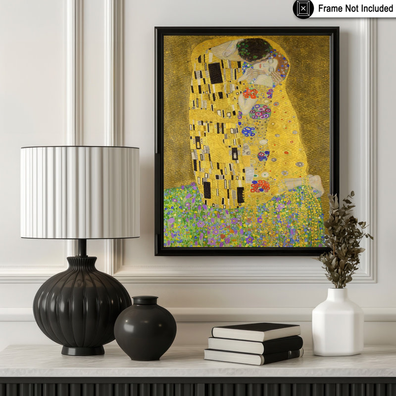 Gustav Klimt - The Kiss No1, 24"H x 32"W, Poster, Unframed