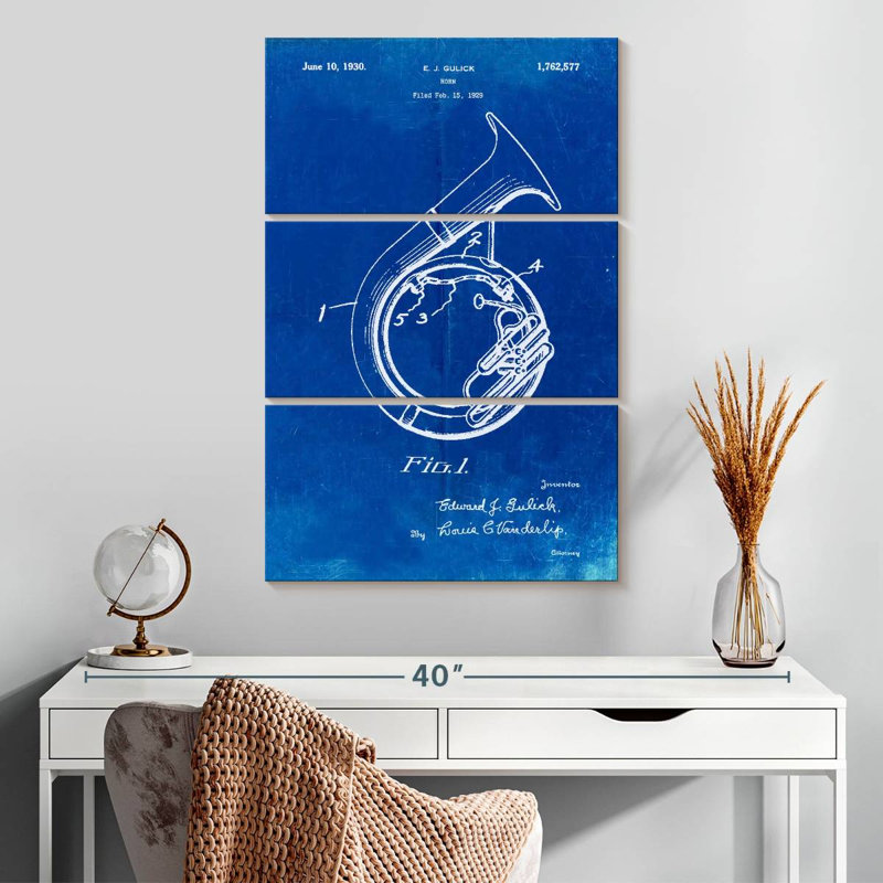 Affiche «Faped Blueprint Sousaphone Laelle», H 32 po x l 20 po
