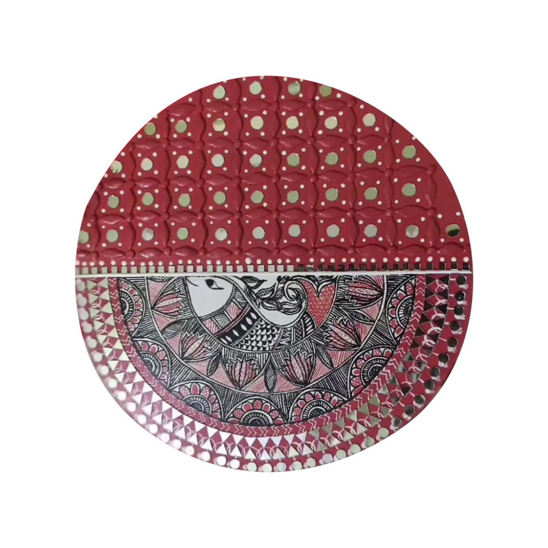 Demi-cercle poisson Mandala Art | Madhubani et art Warli | Aquarelle par Abhishek Kumar