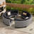 Zalucki 40.5" Wide Outdoor Curved Patio Sectional with Cushions  (Set of 8,without table) 