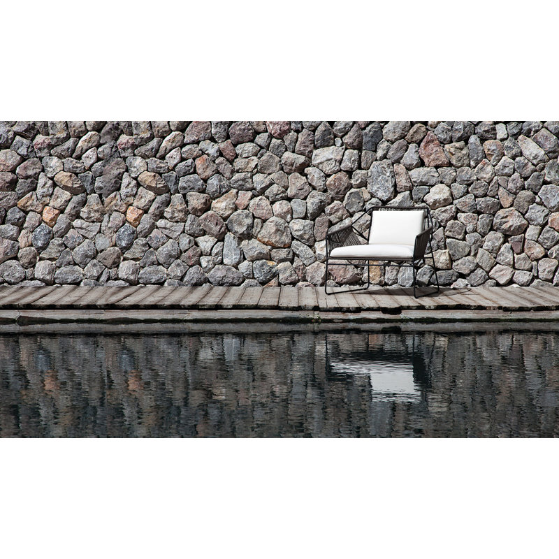 Sandur Outdoor Lounge Chair, Canvas Natural Sunbrella Canvas, Anthracite Rope/Anthracite Frame
