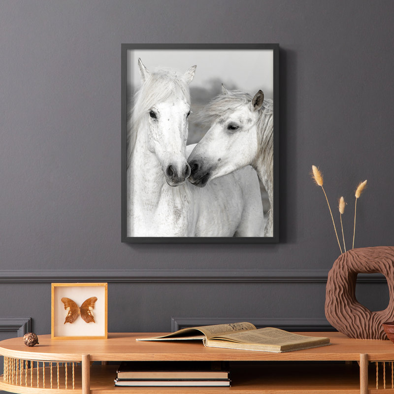 Affection I Framed Print - Solid Wood, 14" H x 11" W, Black