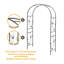 114cm W x 37cm D Metal Arbour in Black