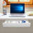 22 Inch White Under Desk Mounted Sliding Pull-Out Drawer Storage Organizer For Sit Stand Workstation Pull-Out Drawer