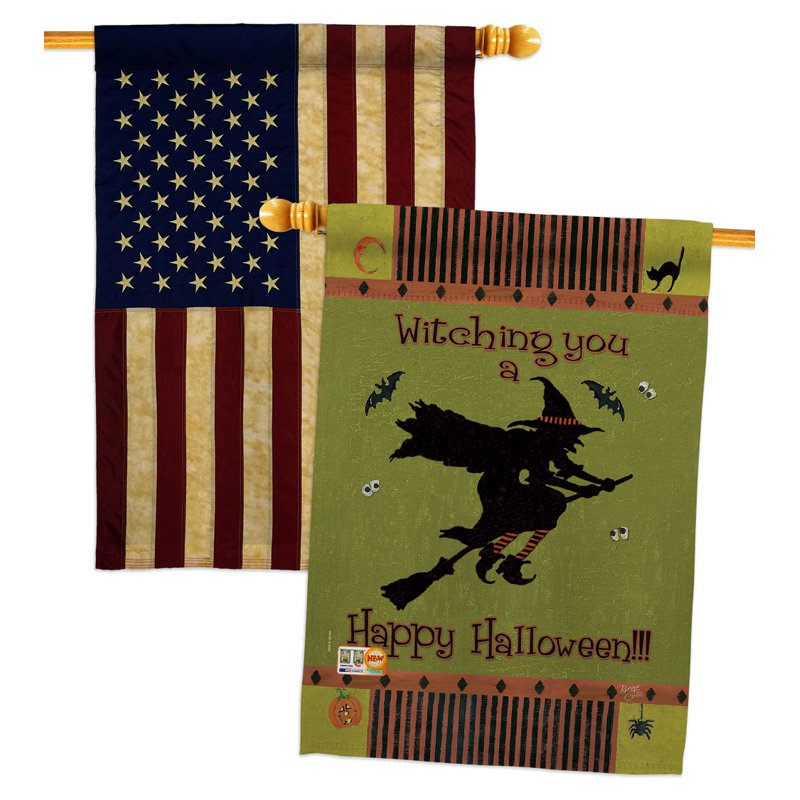 Drapeau de maison en polyester 40 x 28 po Witching You