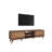 Sian Modern Walnut TV Stand with Multiple Shelves, 70.9 x 19.1 x 13.8 Inches | 100% Melamine Coated Particle Board, Thickness: 0.7 Inches | Sturdy Plastic Legs, Supports Up to 77 lbs | Stylish Scandinavian Design for Living Room-1070003608