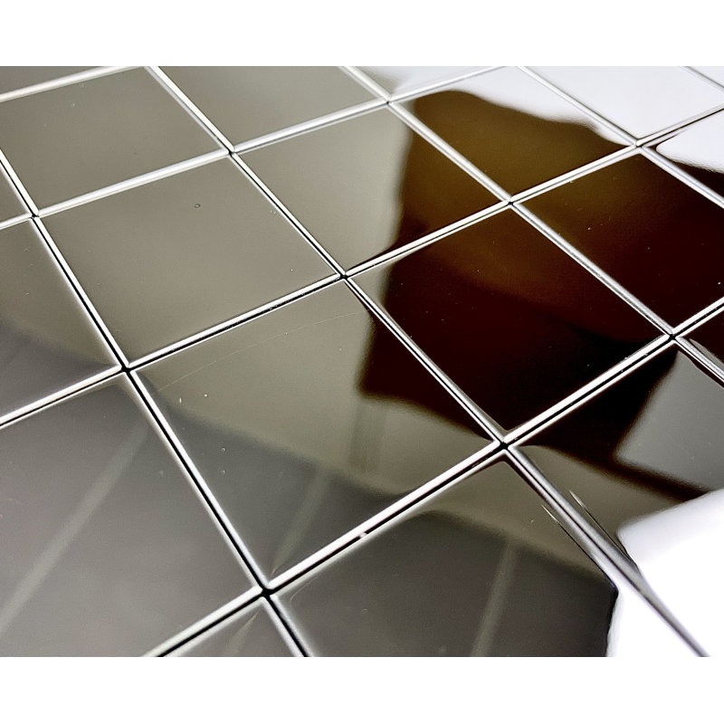 Carreau de mosaïque auto-adhésif en métal 12 po x 12 po
