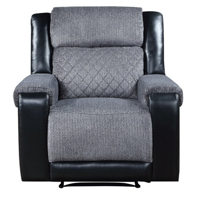 ALICIA GREY/BLACK RECLINER
