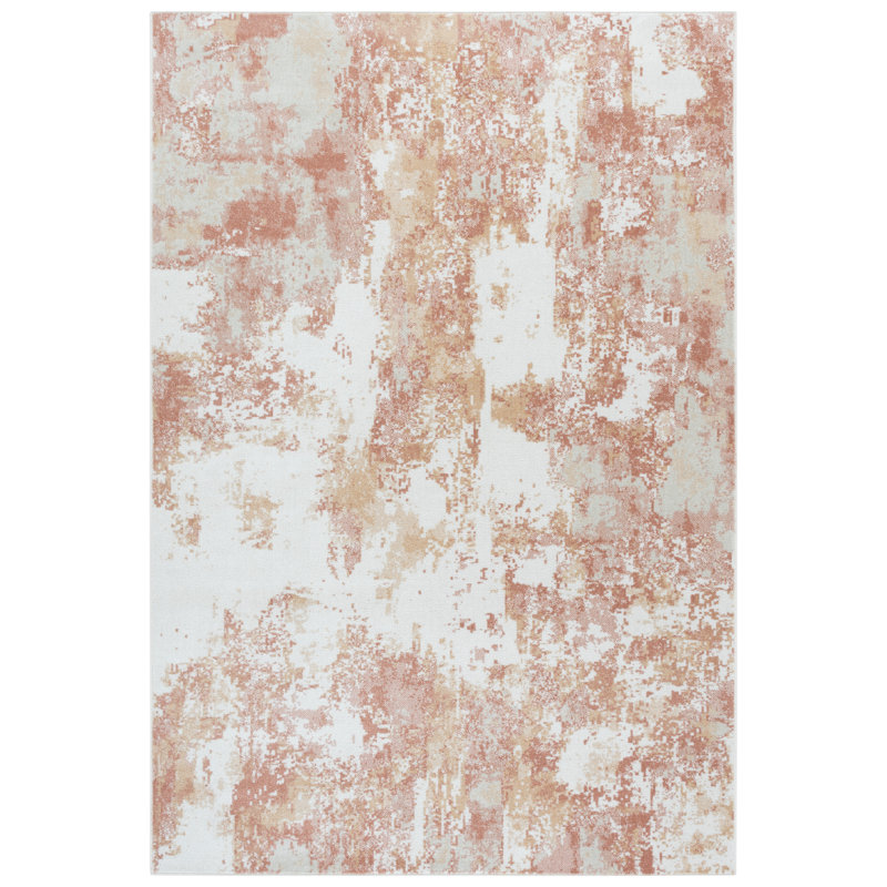 Bayside 128 Performance Machine Washable Abstract Rug, Rectangle 4' x 6'
