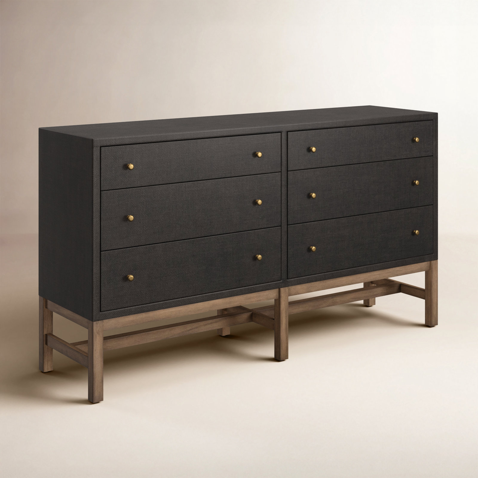 Hakana 62" Mahogany Dresser, Black