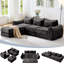 Canapé-lit convertible rembourré 104,72 po avec 3 coussins, canapé amovible, canapé-lit de plancher, canapé-lit modulaire modulaire en chenille moelleux, lits désossés pour le salon, sans assemblage-22116731