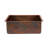 25" Hammered Copper Kitchen Single Basin Sink with Matching Drain and Accessories